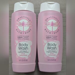 ( 2) Dragonfly Bath Body Wash Pink Lemonade / Natural Fragrance Extracts
